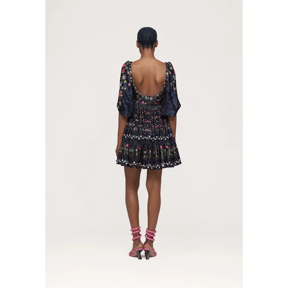 Agua Bendita Delirio Trebol Multicolored Floral Mini Dress Size: S - Picture 2 of 12